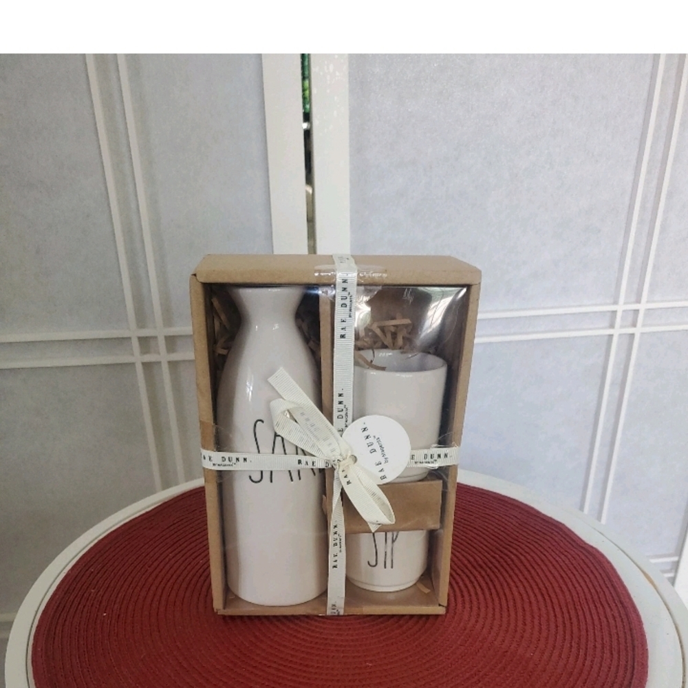 Rae Dunn White Hand Soap Set